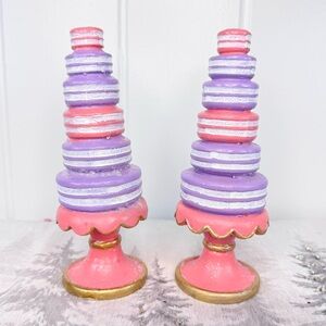 NEW Elements Macaron Resin Christmas Tree Figurines